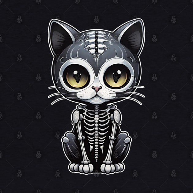 Black Skeleton Cat 2 by Grave Digs